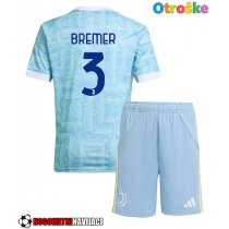 Otroške Nogometnih dresov Juventus Gleison Bremer #3 Gostujoči 2025-26 Kratki rokavi (+ hlače)